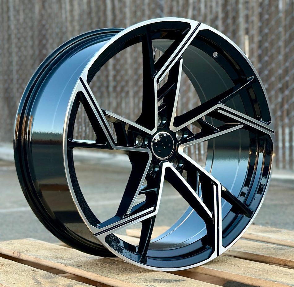 21-inch black machined OE Style Wheels for Audi A4, S4, A5, S5, A6, S6, A7, S7, A8, S8, Q3, Q5, Q7, Q8 vehicles