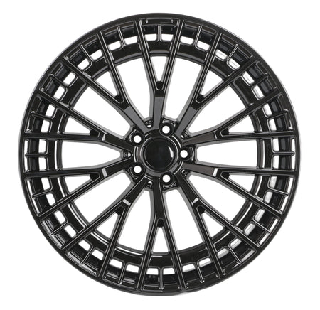 Gloss black 22-inch mesh spoke wheels for Mercedes CLS, S, GLE, GLS, AMG from OE Style Wheels.