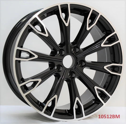 18-inch black machine face wheels by OE Style Wheels, fitting Audi A3, S3, A4, S4, A5, S5, A6, S6, A7, S7, A8, S8, Q3, Q5, SQ5, RS5