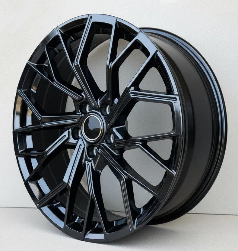 Gloss black 18-inch OE Style Wheels for Audi A3, A4, S4, A5, S5, A6, S6, A7, S7, A8, S8, Q3, Q5 models.