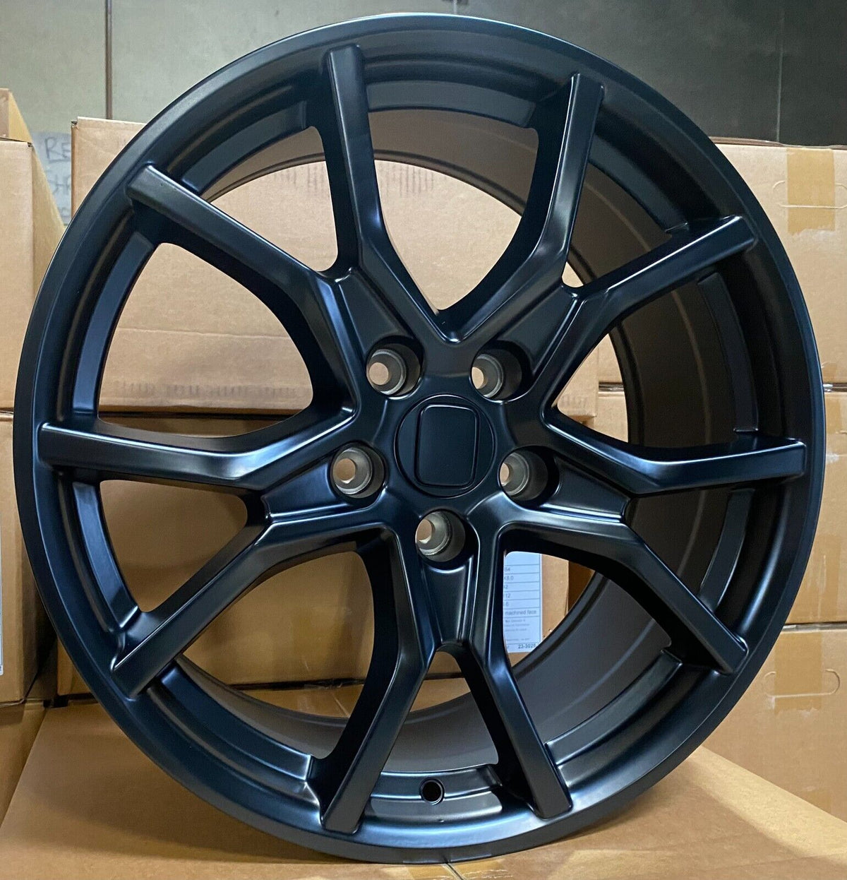 18-inch matte black OE Style Wheels for Honda Accord, Civic, Acura TSX, and other sedans and coupes, showcasing sleek automotive rims.