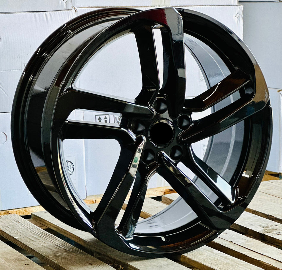Gloss black 18-inch OE Style Wheels for Honda Accord, Civic, and Acura TSX, featuring sleek alloy rims for sporty look.
