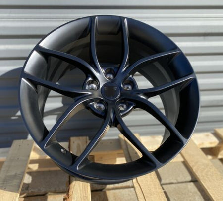 19-inch matte black OE Style Wheels for Tesla Model 3, flow-forming alloy rims, suitable for AWD, RWD, Long Range, and Performance models.