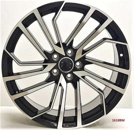 Set of four 20-inch black machined wheels for Audi A3, S3, A4, S4, A5, S5, A6, S6, A7, S7, A8, S8, Q5, SQ5, RS3, RS5,