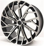 Set of four 20-inch black machined alloy wheels for Audi A3, S3, A4, S4, Q5, RS3, RS5, RS7 by OE Style Wheels