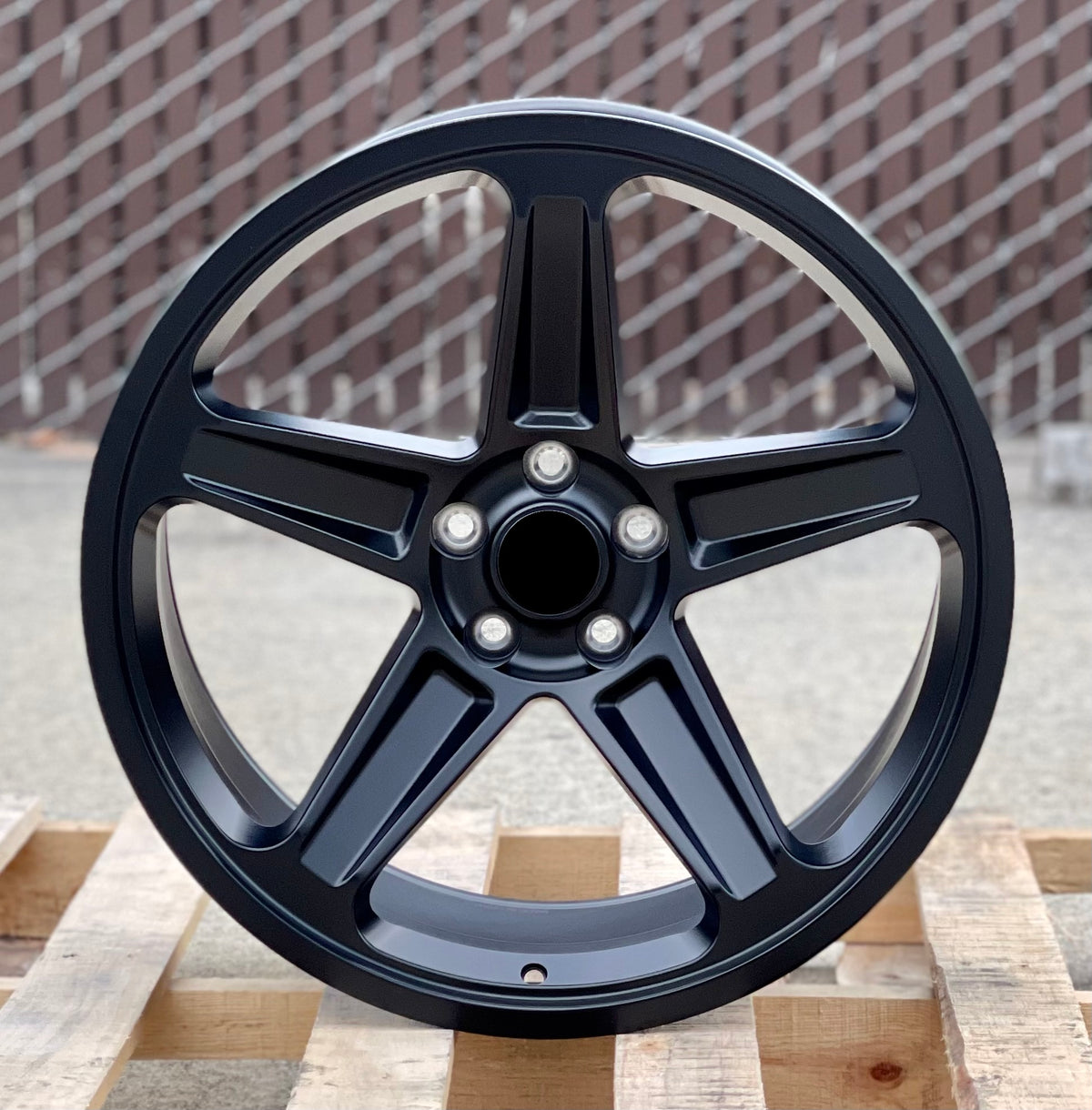 20-inch Demon Style Concave Wheels by OE Style Wheels on Dodge Challenger and Charger models, featuring bold, aggressive design.
