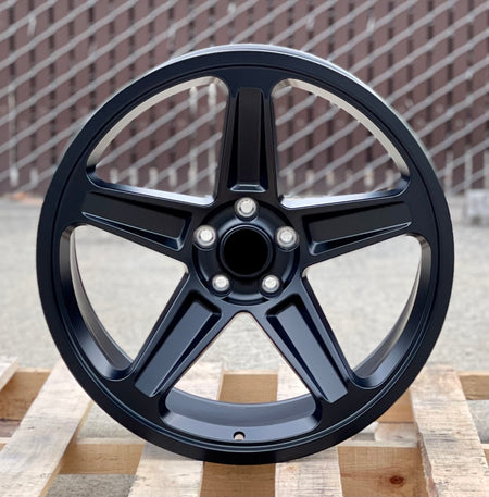 20-inch Demon Style Concave Wheels by OE Style Wheels on Dodge Challenger and Charger models, featuring bold, aggressive design.
