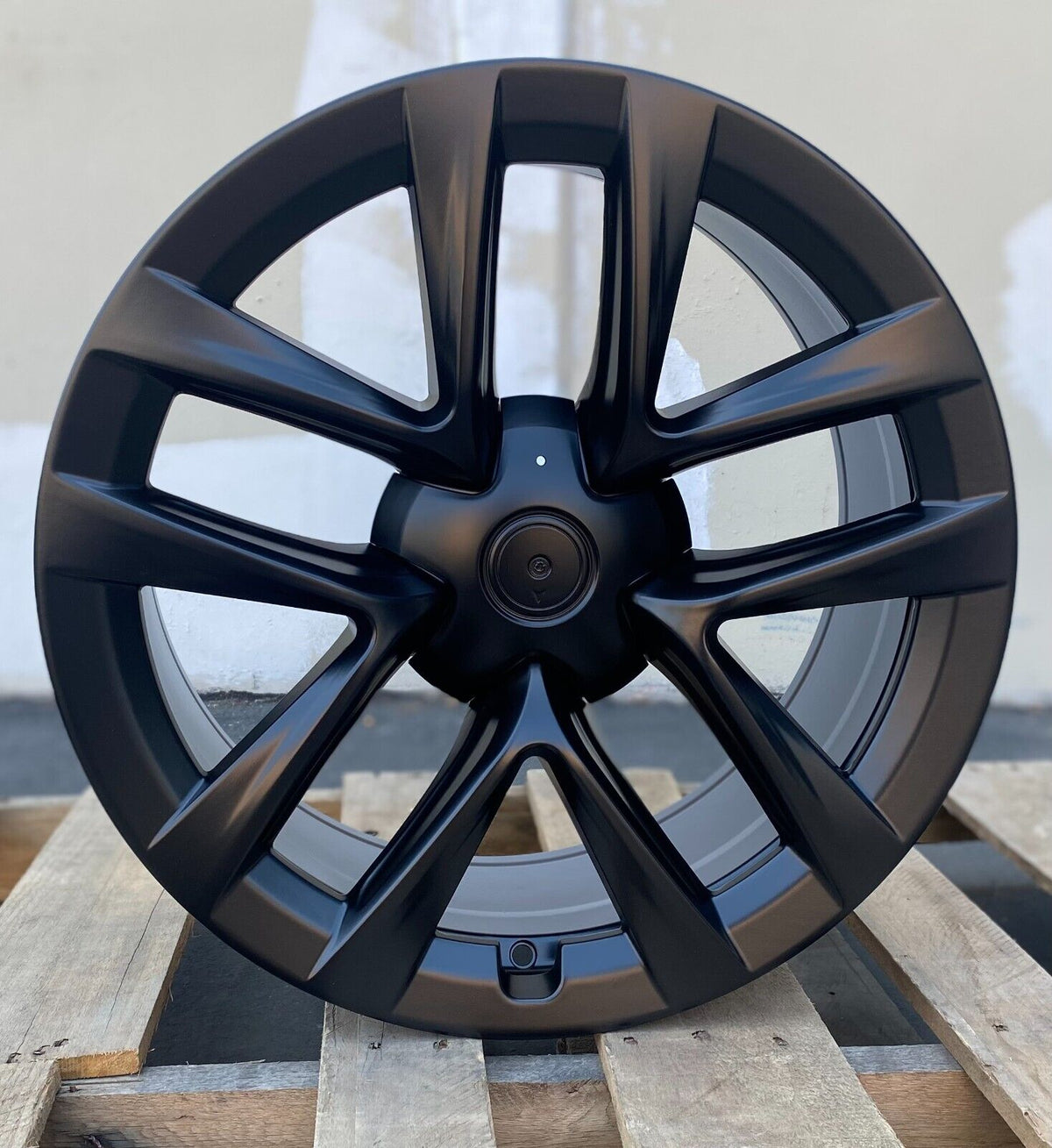 20-inch matte black OE Style Wheels for Tesla Model Y AWD, RWD, Long Range, and Performance models.