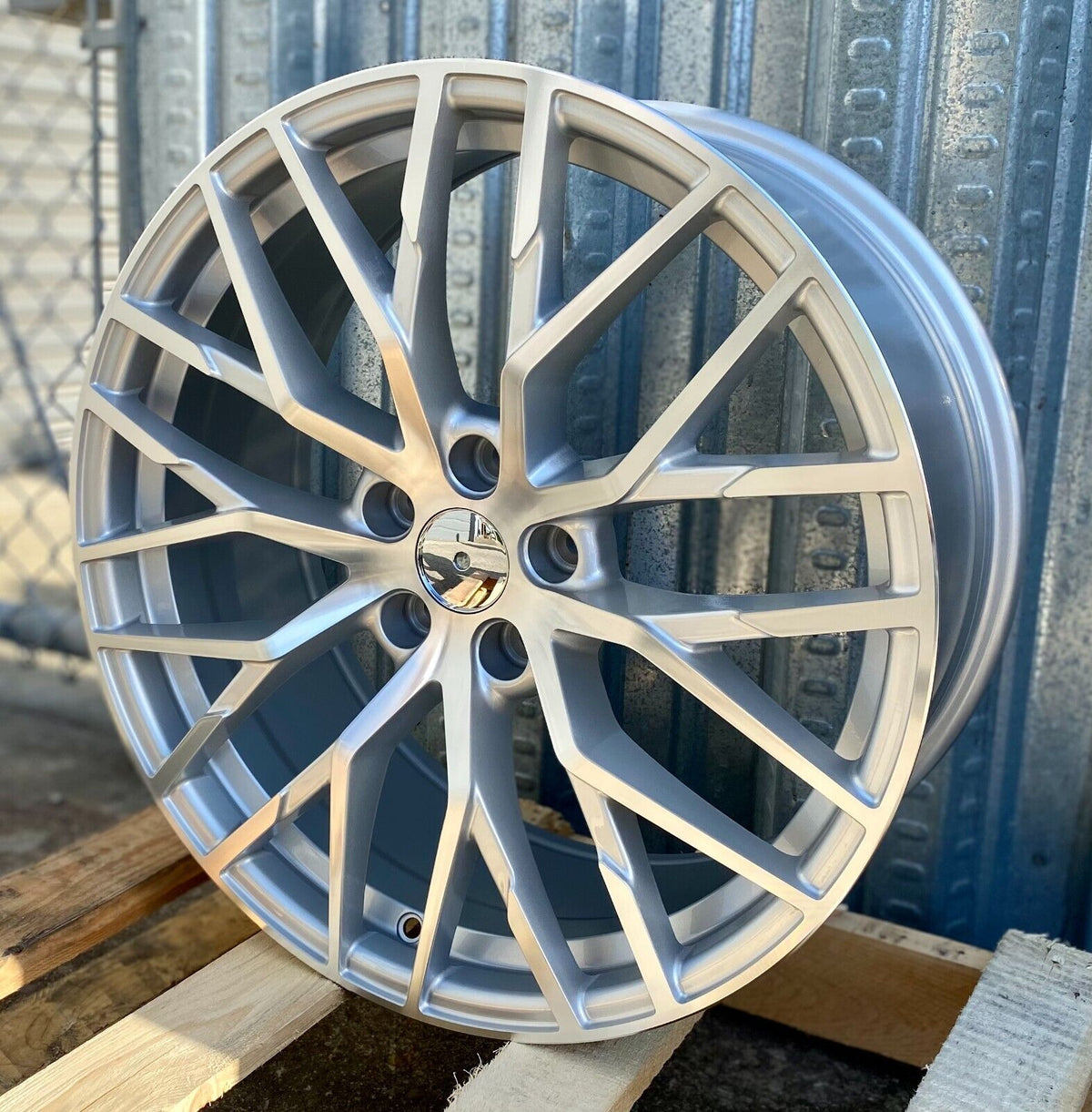 Set of four 20-inch silver OE Style R8 style wheels for Audi A3, S3, A4, S4, A5, S5, A6, S6, A7, S7, A8, S8, Q5, SQ5, RS5,