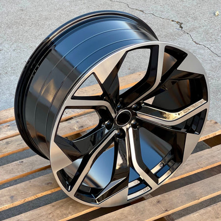 Set of four OE Style Wheels 20-inch RS style black machined rims for Audi A4, S4, A5, S5, A6, S6, A7, S7, A8, S8, Q5, SQ5, Q7, SQ7, Q