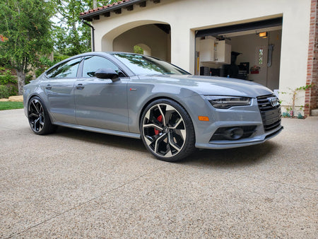 Set of four OE Style Wheels 20-inch RS style black machined rims for Audi A4, S4, A5, S5, Q5, Q7, and more vehicles.