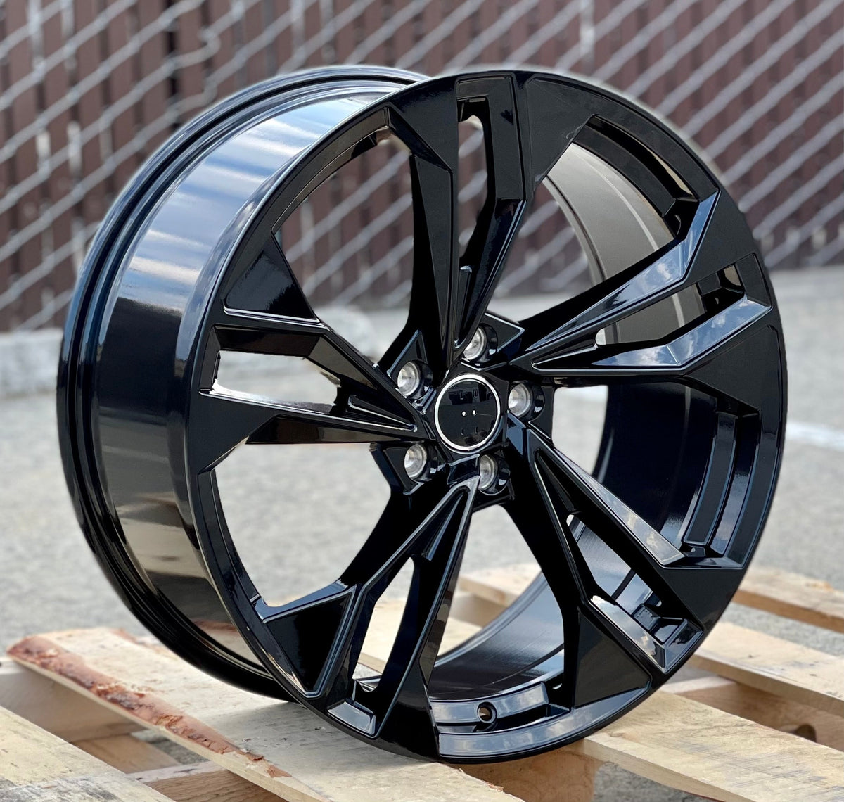 Set of four OE Style Wheels 20-inch S5 style gloss black alloy rims for Audi A3, S3, A4, S4, A5, S5, A6, S6, A7, S7, A8, S8, Q5, SQ5,