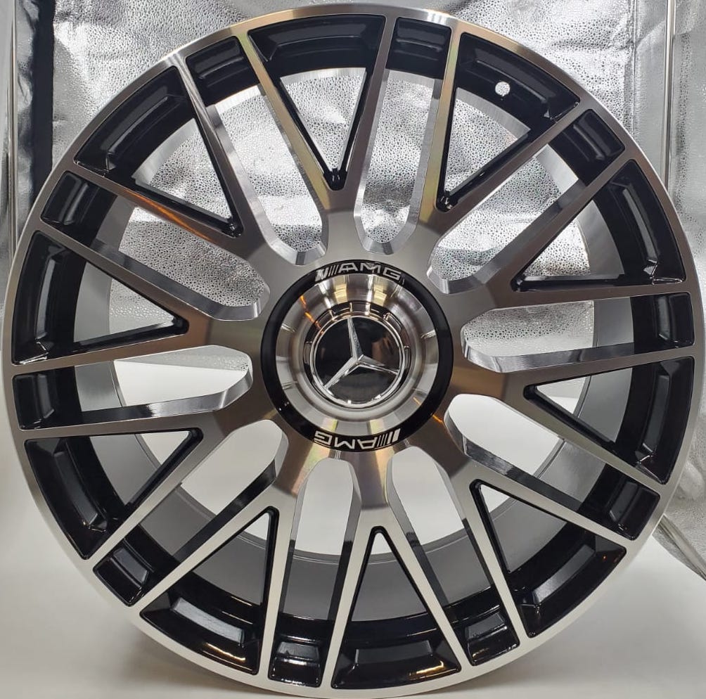 20-inch AMG SL style black machined wheels for Mercedes-Benz C E S CLS GLC GLE GLS