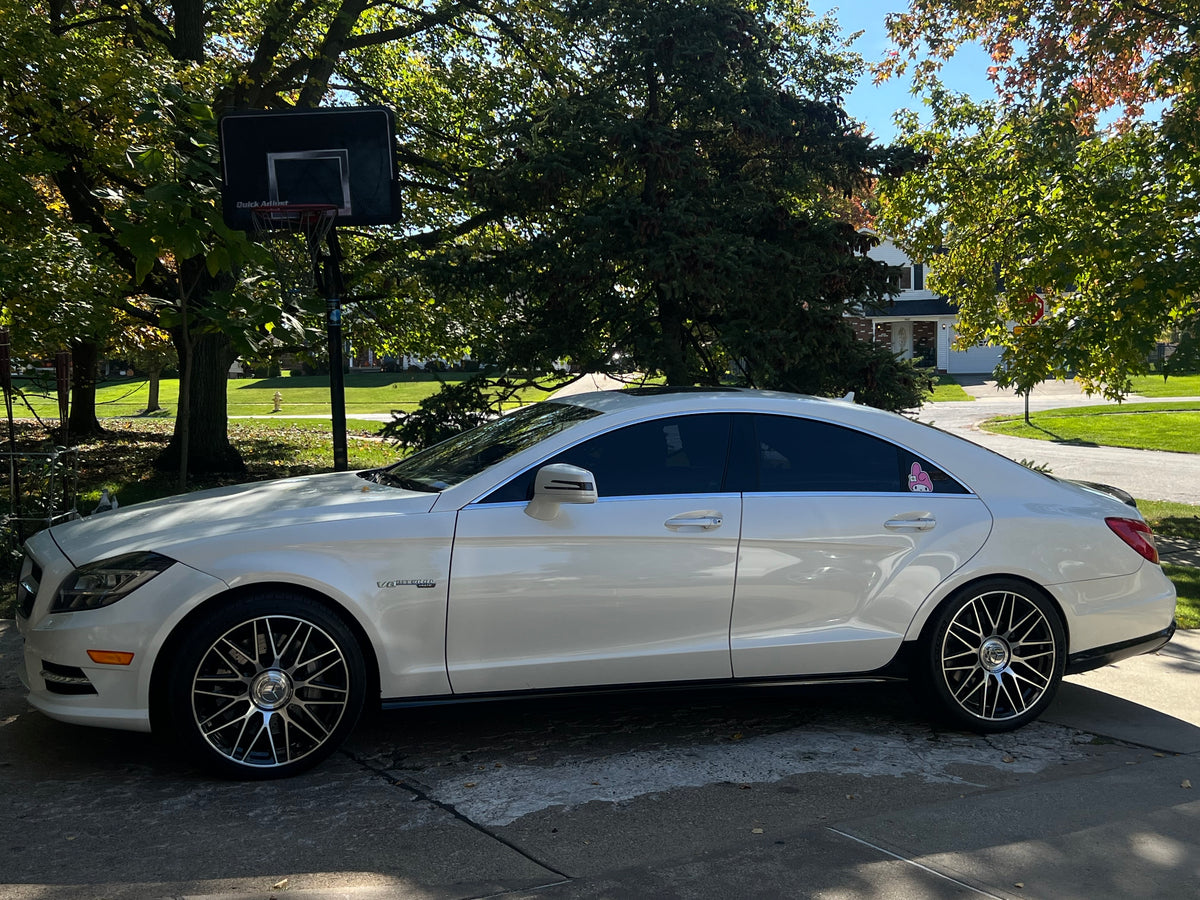 20-inch AMG SL style black machined wheels installed on Mercedes-Benz SUV