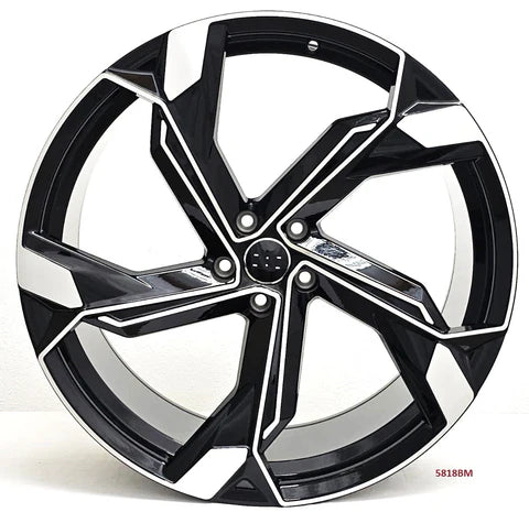 22-inch SQ8 Style alloy wheels by OE Style Wheels, fit Audi Q7, SQ7, Q8, SQ8, and E-Tron SUV, featuring a modern multi-spoke design.