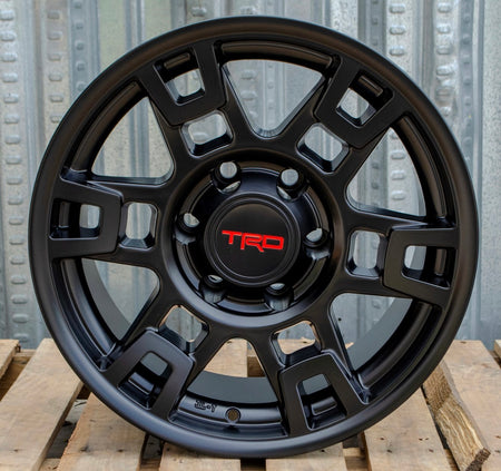 Set of five OE Style Wheels 17-inch SEMA Pro Style matte black rims for Toyota Tacoma, 4Runner, FJ Cruiser, Sequoia, Lexus GX460, GX470