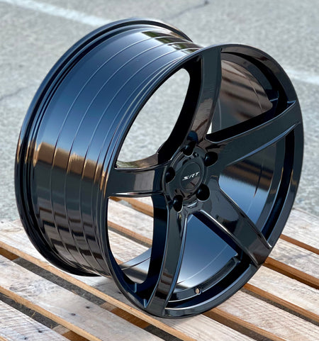 22-inch OE Style Wheels gloss black rims for Dodge Durango and Jeep Grand Cherokee, automotive rims and wheels for SUVs.