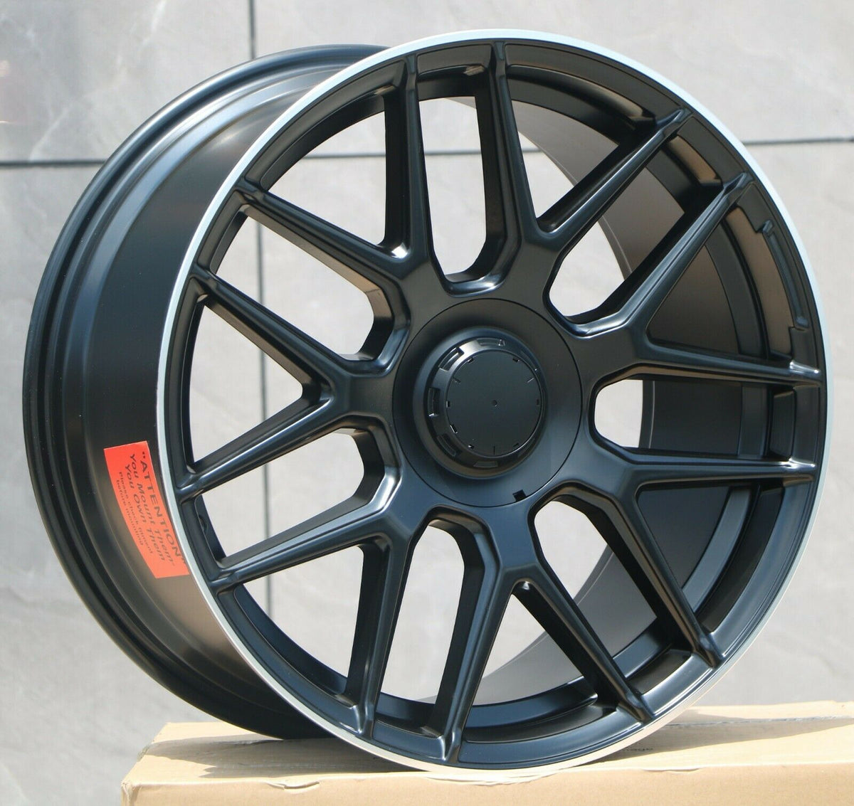 19-inch matte black OE Style Wheels for Mercedes-Benz C-Class, E-Class, S-Class, CLS, and AMG coupe models, with multiple fit options.