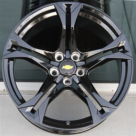 20-inch OE Style Wheels Performance gloss black rims for Chevy Camaro ZL1 SS LT, showcasing sleek automotive wheel design.