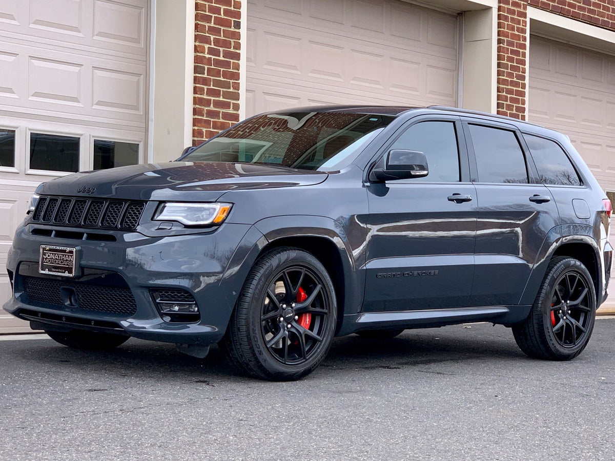 20x10 OE Style Wheels SRT Trackhawk matte black rims on a Dodge Durango and Jeep Grand Cherokee, showing the wheel design.