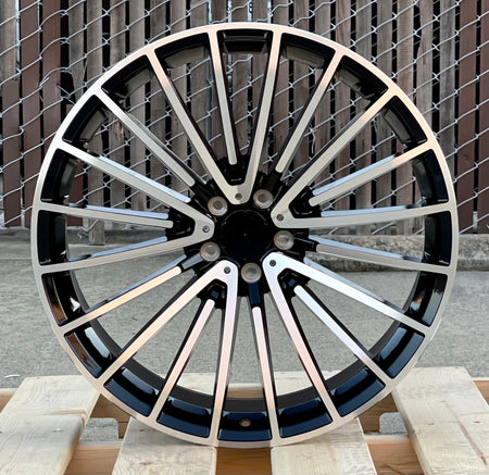 20-inch OE Style AMG Black Machined Wheels for Mercedes-Benz C, E, S, CLS, GLC, GLE, GLS models, automotive rims and wheels.