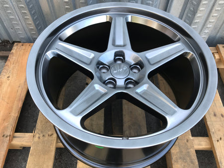 20-inch Demon Style Hyper Black wheels by OE Style Wheels for Dodge Challenger, Charger, Demon GT, RT, SRT, SXT, and Hellcat.