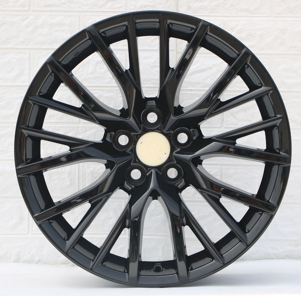 20-inch gloss black sport wheels from OE Style Wheels, designed for Lexus RX330, RX350, and RX450 models.
