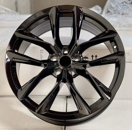 20-inch gloss black Tesla Model 3 wheels by OE Style Wheels, showcasing automotive rims for AWD, RWD, and Long Range models.
