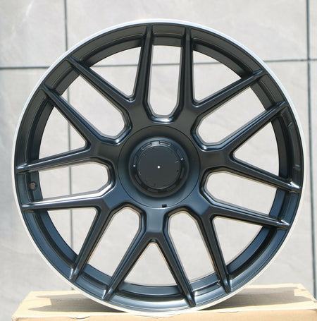 20-inch matte black OE Style Wheels automotive rims fitting Mercedes C250, E300, C63, S550, CLS63, AMG Coupe, and more.