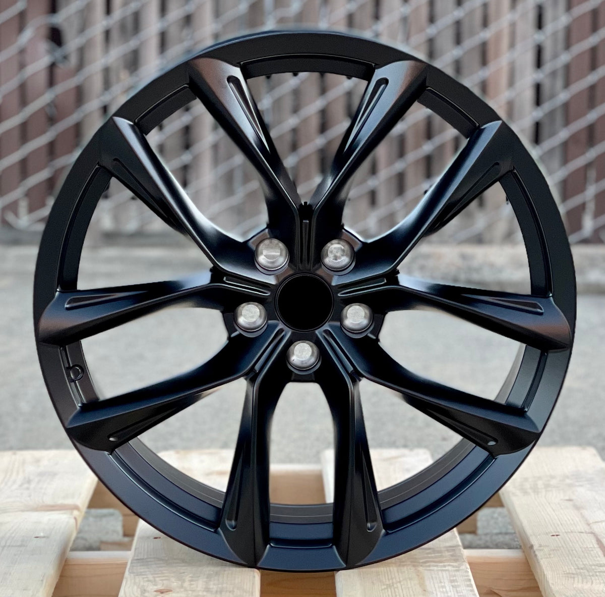 20-inch matte black OE Style Wheels automotive rims fitting Tesla Model 3 AWD RWD Long Range Performance, showcasing sleek wheel design.