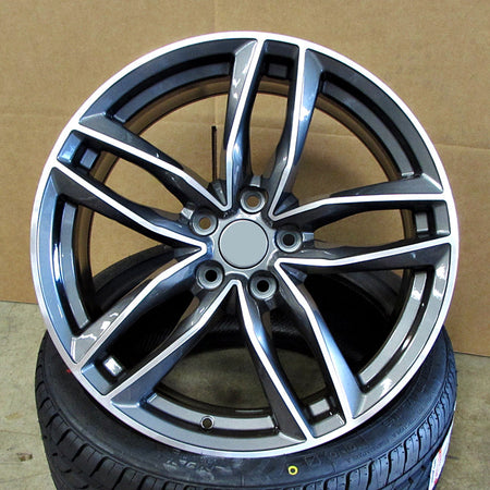 Set of four OE Style Wheels 20-inch RS6 style gunmetal alloy rims for Audi A3, S3, A4, S4, A5, S5, A6, S6, A7, S7, A8, S8, Q3, Q5,
