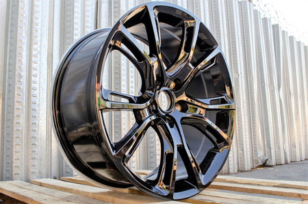 20-inch OE Style Wheels gloss black rims for Dodge Durango, Jeep Grand Cherokee, Wrangler, Rubicon, and Commander vehicles.