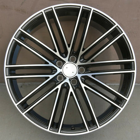 21-inch GTS style black machined wheels for Porsche Macan GTS Turbo S, OE Style Wheels automotive rims with detailed finish.