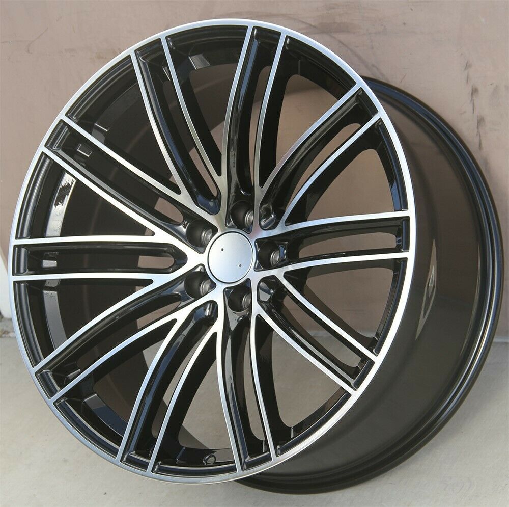 21-inch GTS style black machined wheels for Porsche Macan GTS Turbo S by OE Style Wheels, showing the sleek automotive rims.