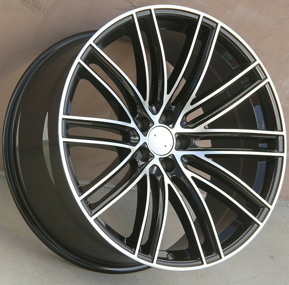 21-inch GTS style black machined wheels for Porsche Macan GTS Turbo S by OE Style Wheels, showing the sleek rim design.