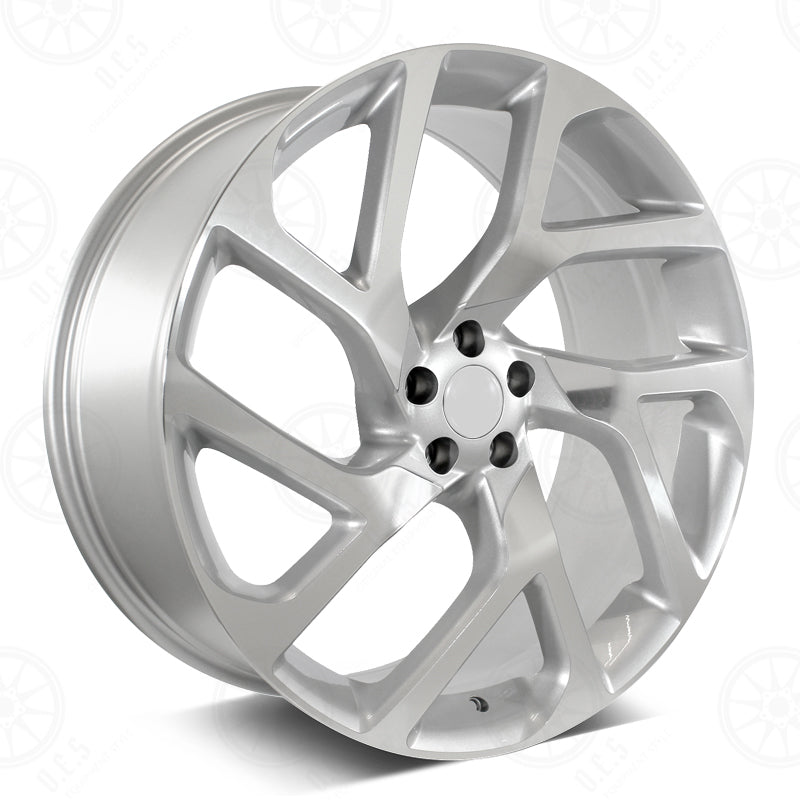 22-inch OE Style Wheels in silver for Range Rover Evoque and Velar, stylish automotive rims with a 2020 autobiography design.