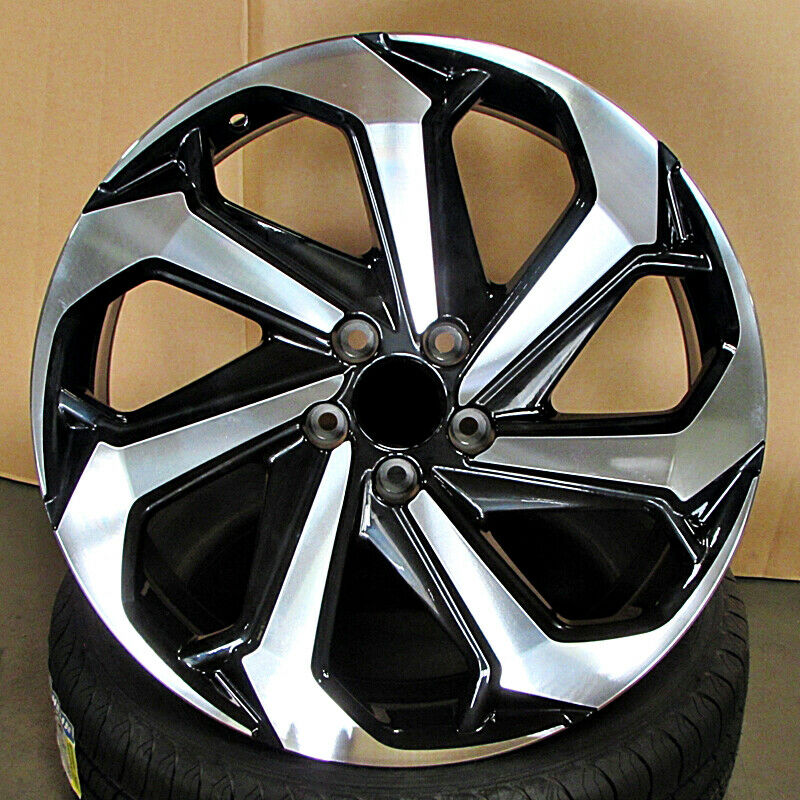 22-inch black machined OE Style Wheels for Honda Accord, Civic, and Acura TSX, showing polished and matte finish automotive rims.
