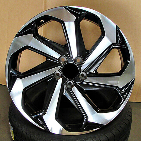 22-inch black machined OE Style Wheels for Honda Accord, Civic, and Acura TSX, showing polished and matte finish automotive rims.