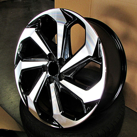 22-inch black machined OE Style Wheels for Honda Accord, Civic, and Acura TSX, showcasing sleek automotive rims and wheel design.