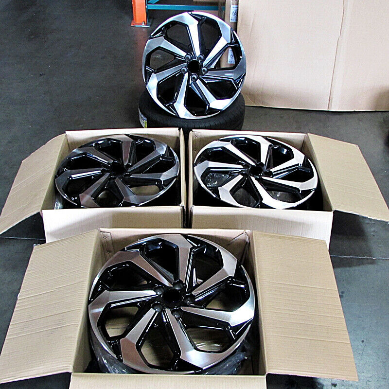 22-inch black machined OE Style Wheels for Honda Accord, Civic, and Acura TSX, showcasing sleek automotive rims and wheel design.