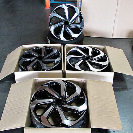 22-inch black machined OE Style Wheels for Honda Accord, Civic, and Acura TSX, showcasing sleek automotive rims and wheel design.