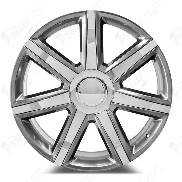 22-inch OE Style Wheels platinum finish, premium automotive rims for Cadillac Escalade luxury and sport models