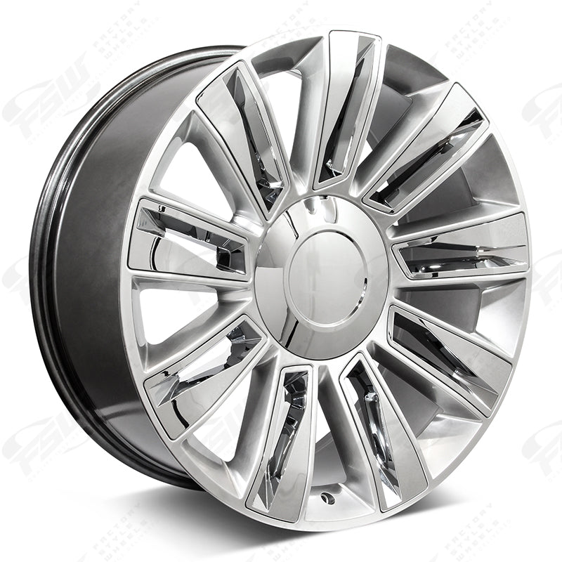 24-inch Diamond Style wheels by OE Style Wheels on a Cadillac Escalade, showcasing luxury premium sport automotive rims.