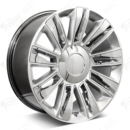 24-inch Diamond Style wheels by OE Style Wheels on a Cadillac Escalade, showcasing luxury premium sport automotive rims.