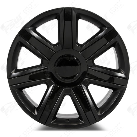 24-inch OE Style Wheels in black for Cadillac Escalade, featuring premium automotive rims with a stylish, sporty design.