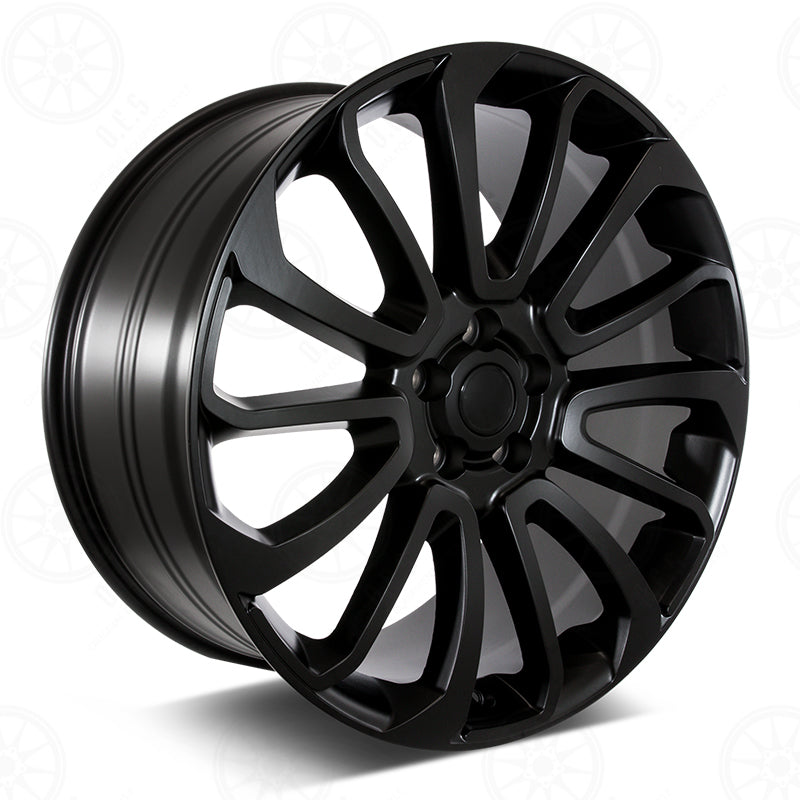 22-inch satin black Autobiography style OE Style Wheels fitted on Range Rover Defender, Discovery, LR3, LR4, HSE, Sport, SVR, Supercharged