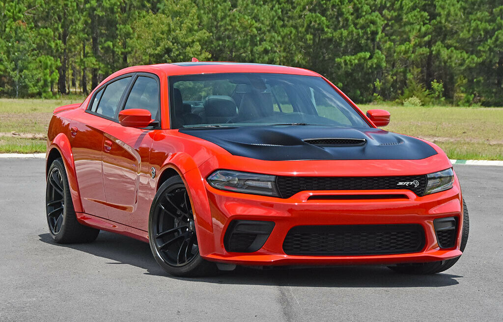 Pair of OE Style Wheels 20x9.5 and 20x11 satin black Hellcat Widebody rims for Dodge Challenger and Charger Narrow Body only.